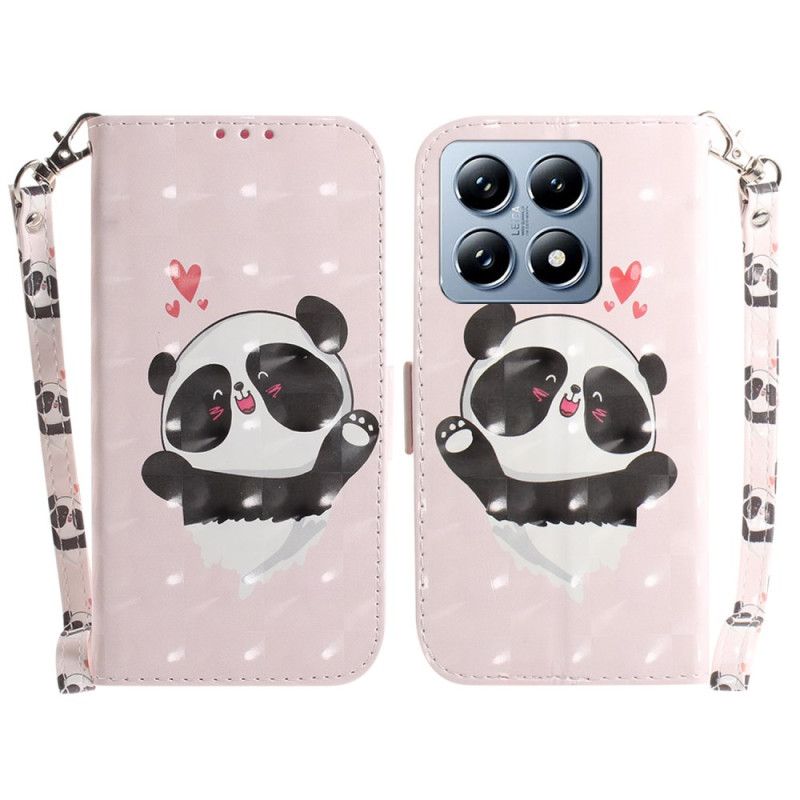 Kotelot Xiaomi 14t Puhelinkuoret Panda Love Hihnalla