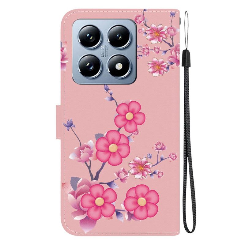 Kotelot Xiaomi 14t Sakura-kuvio Suojakuori