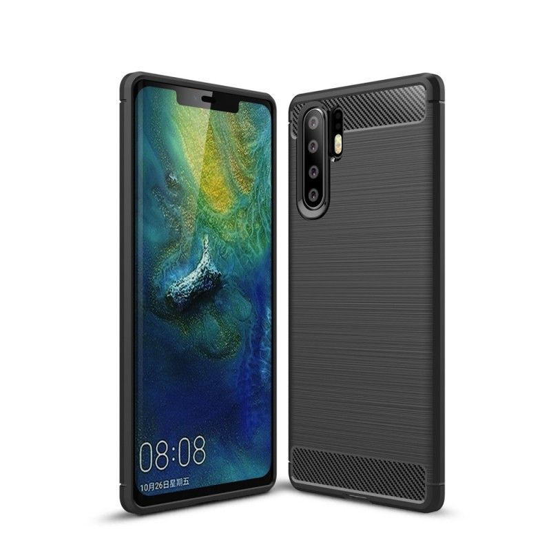 Case Kuoret Huawei P30 Pro Harmaa Musta Puhelinkuoret Harjattu Hiilikuitu