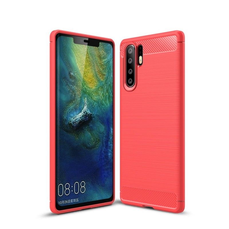 Case Kuoret Huawei P30 Pro Harmaa Musta Puhelinkuoret Harjattu Hiilikuitu