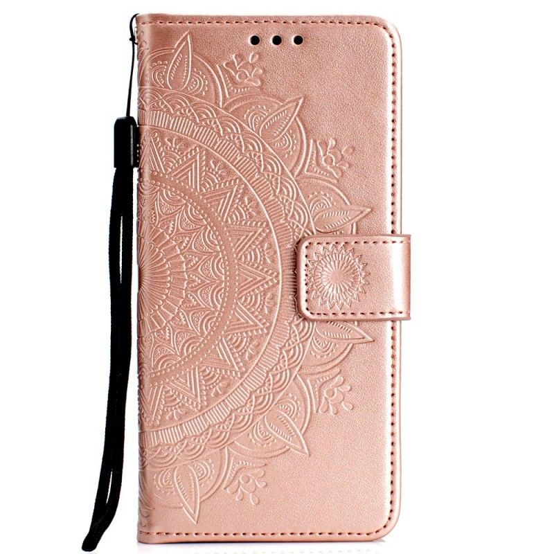 Kotelot Huawei P30 Pro Magenta Harmaa Aurinko Mandala Suojakuori