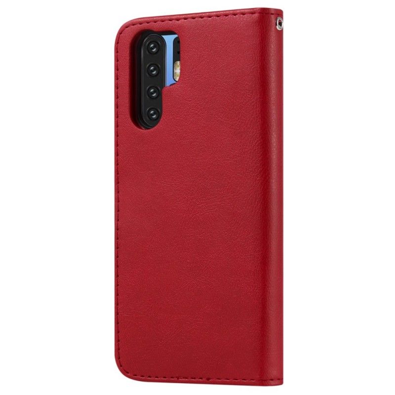 Kotelot Huawei P30 Pro Punainen Musta Retro Irrotettava