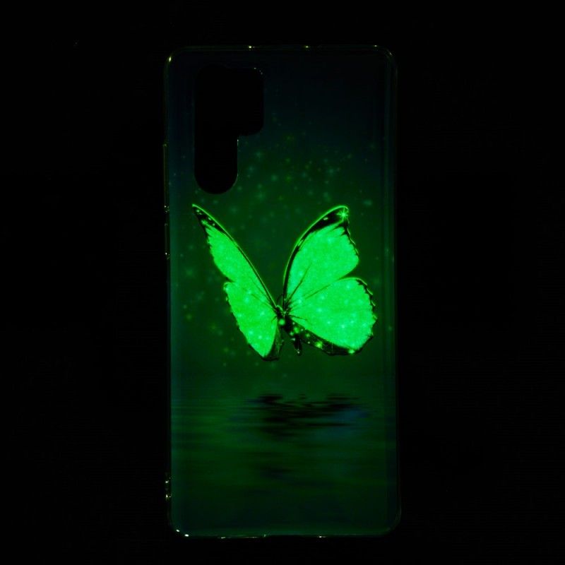 Kuori Huawei P30 Pro Fluoresoiva Sininen Perhonen