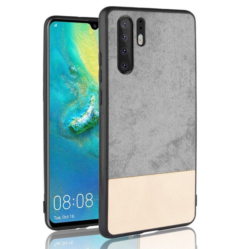 Kuori Huawei P30 Pro Harmaa Musta Kaksisävyinen Keinonahka