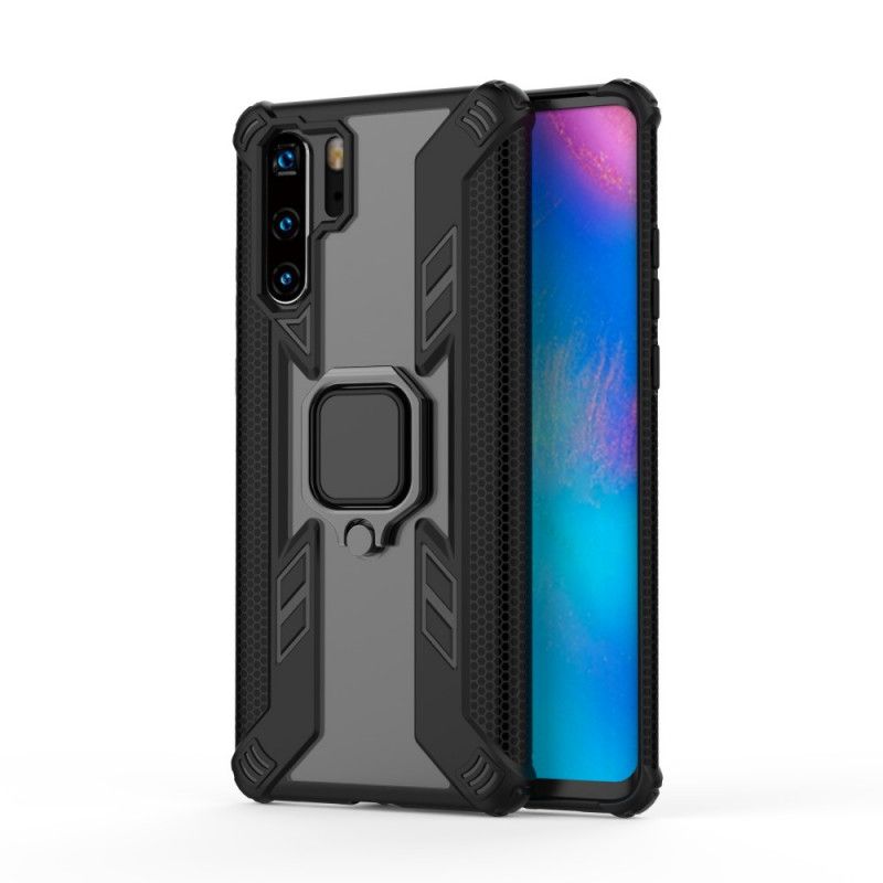 Kuori Huawei P30 Pro Punainen Musta Soturi Renkaalla