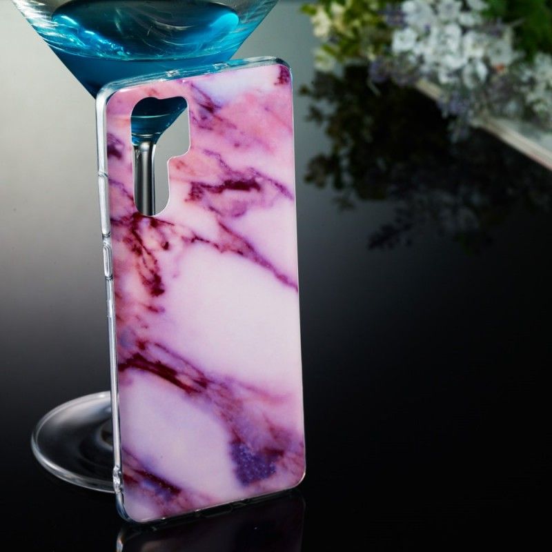 Kuori Huawei P30 Pro Valkoinen Musta Harvinainen Marmori