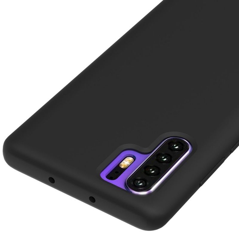 Kuori Huawei P30 Pro Valkoinen Musta Silikonineste