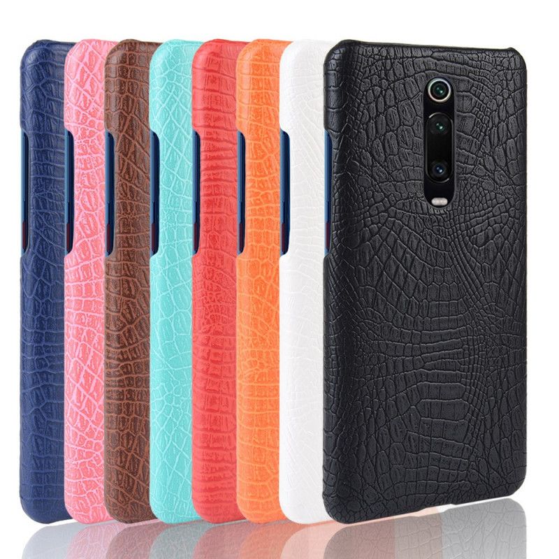 Case Kuoret Xiaomi Mi 9T / Mi 9T Pro Tummansininen Musta Puhelinkuoret Krokotiilin Ihovaikutus