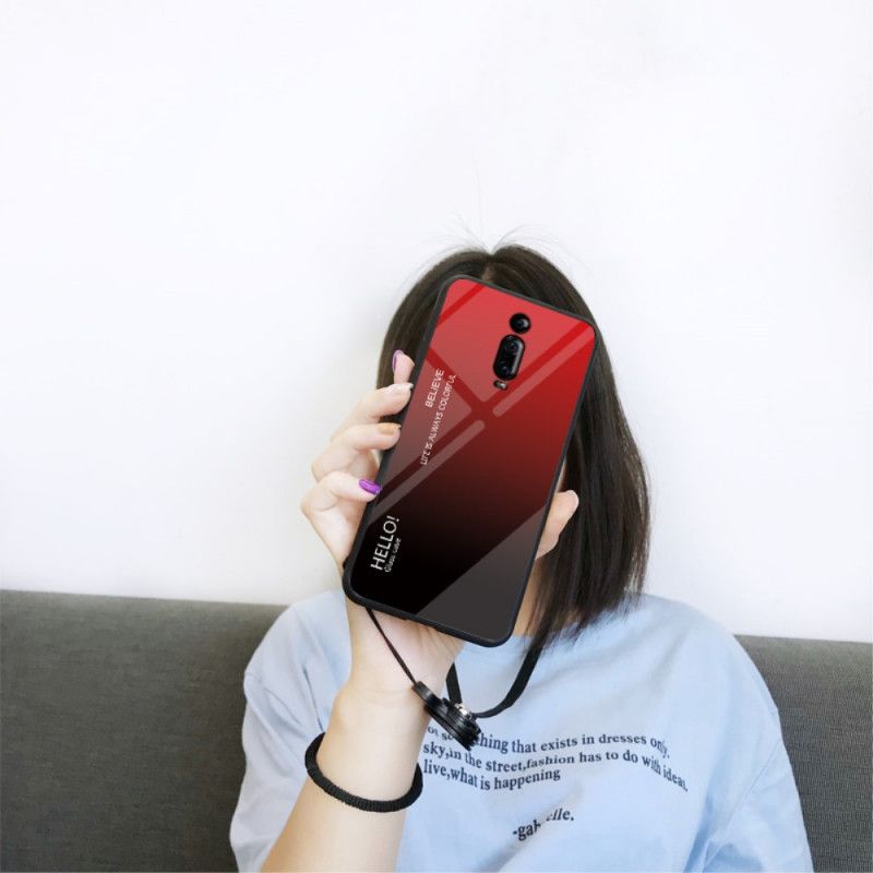 Case Kuoret Xiaomi Mi 9T / Mi 9T Pro Valkoinen Musta Puhelinkuoret Hei Karkaistu Lasi