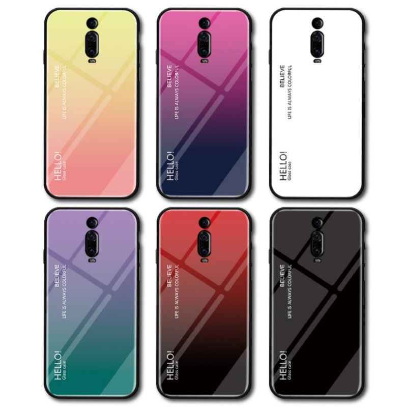 Case Kuoret Xiaomi Mi 9T / Mi 9T Pro Valkoinen Musta Puhelinkuoret Hei Karkaistu Lasi