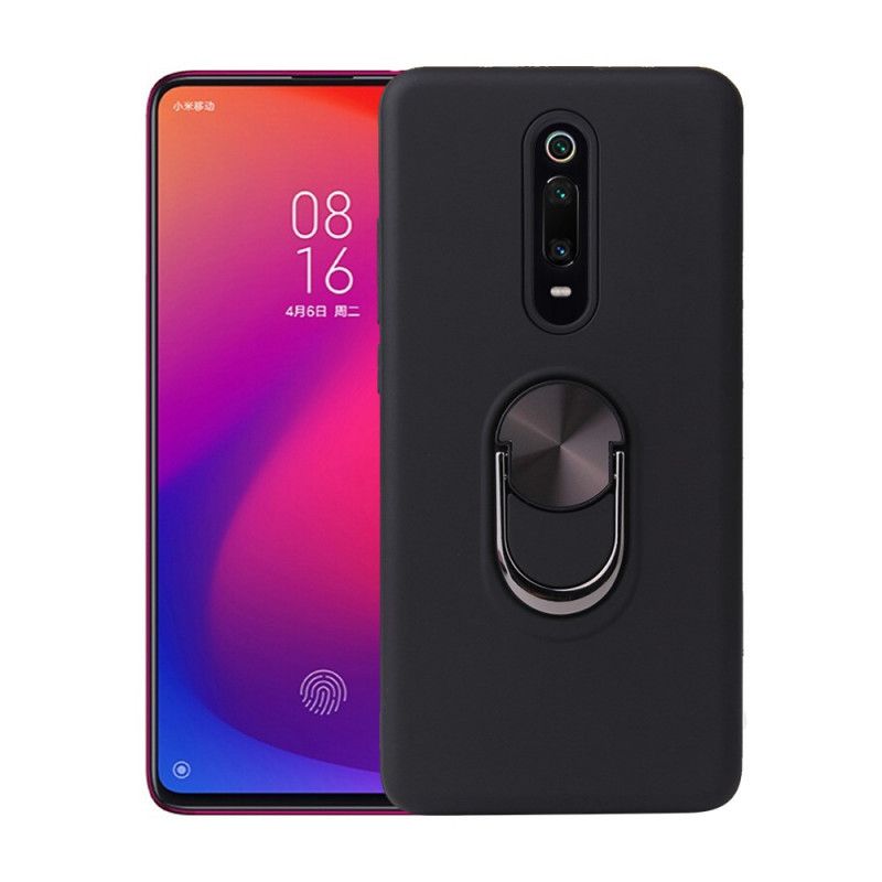 Kuori Xiaomi Mi 9T / Mi 9T Pro Punainen Musta Irrotettava Tukirenkaalla