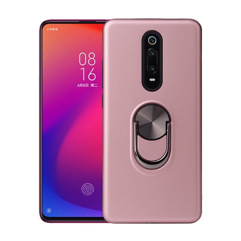 Kuori Xiaomi Mi 9T / Mi 9T Pro Punainen Musta Irrotettava Tukirenkaalla