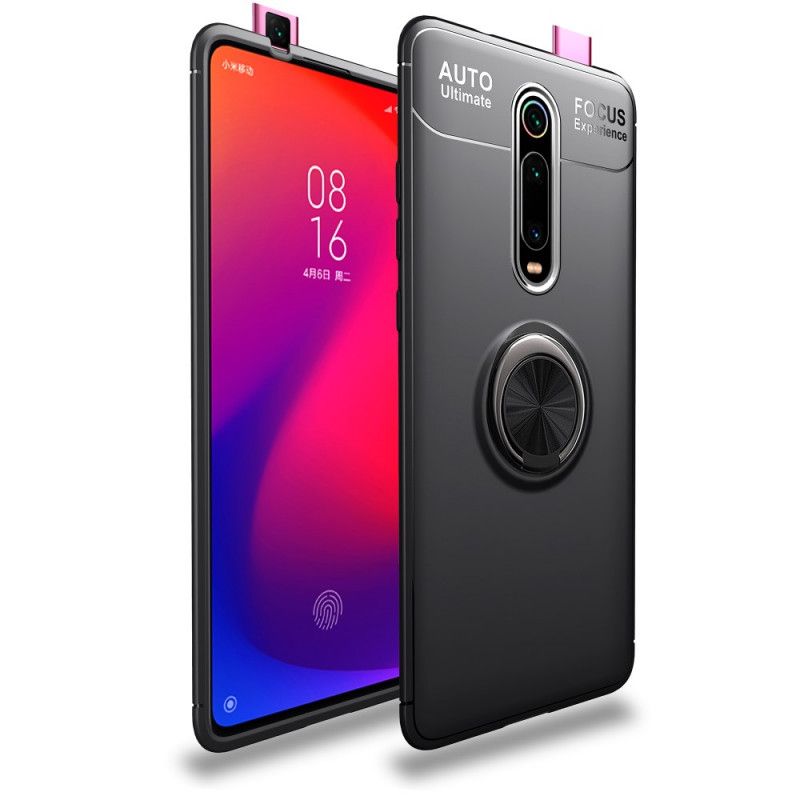 Kuori Xiaomi Mi 9T / Mi 9T Pro Punainen Musta Lenuo-Magneettirengas Suojakuori