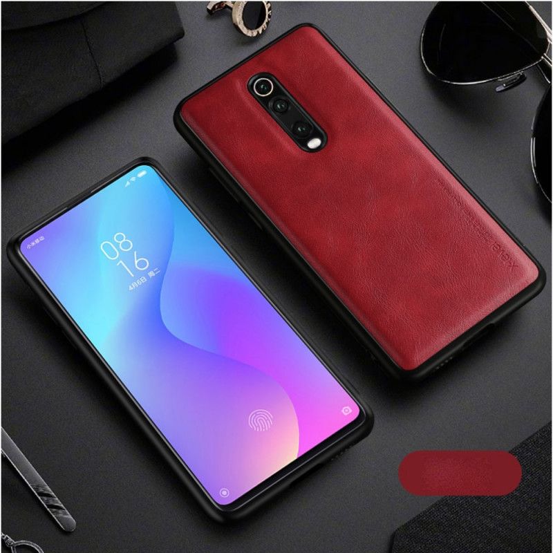 Kuori Xiaomi Mi 9T / Mi 9T Pro Ruskea Musta Vintage Nahkaefekti Suojakuori