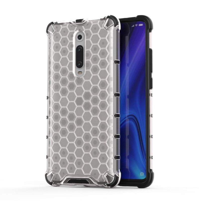 Kuori Xiaomi Mi 9T / Mi 9T Pro Valkoinen Musta Hunajakennotyyli