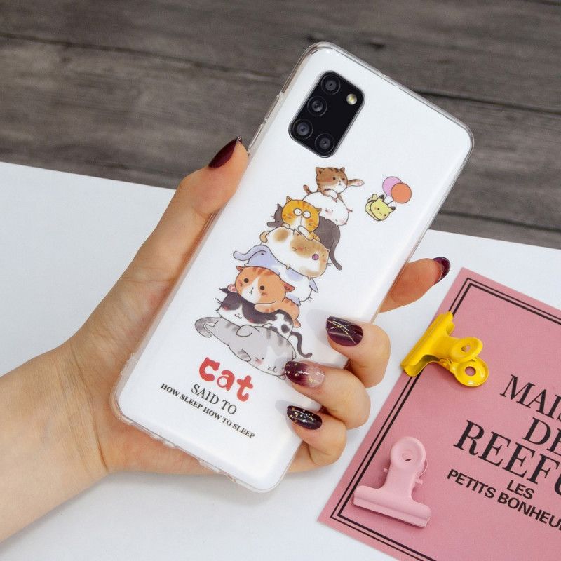 Case Kuoret Samsung Galaxy A31 Puhelinkuoret Fluoresoivat Kissat