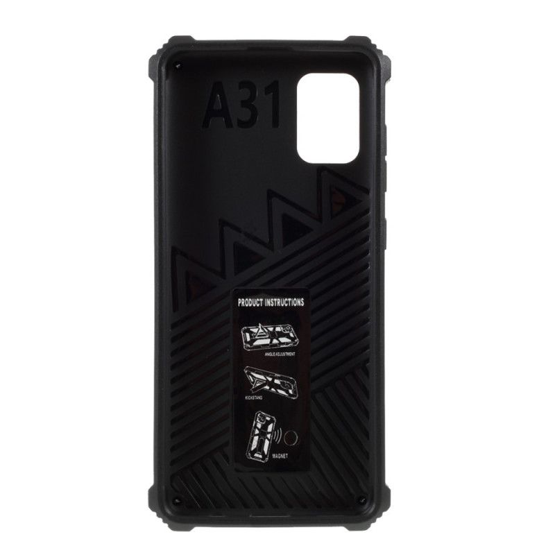 Case Kuoret Samsung Galaxy A31 Punainen Musta Puhelinkuoret Irrotettava Jalustalla