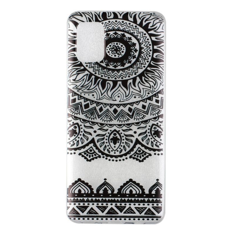 Case Kuoret Samsung Galaxy A31 Vihreä Musta Puhelinkuoret Läpinäkyvä Kukka Mandala