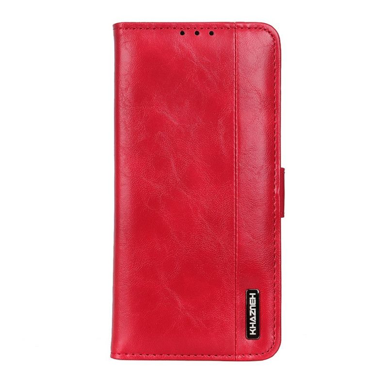 Flip Case Samsung Galaxy A31 Punainen Musta Khazneh Eleganssi Nahkatyyli