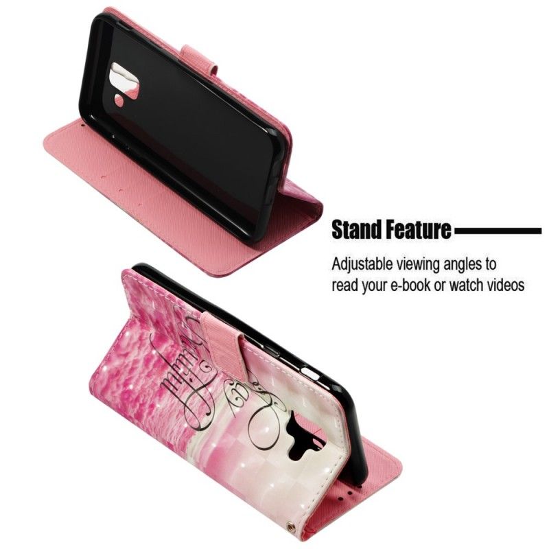 Flip Case Samsung Galaxy A6 Pysy Kauniina 3D