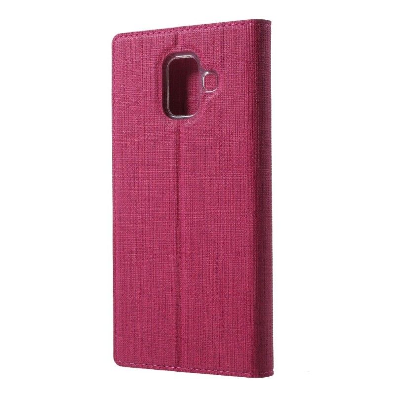 Flip Kotelot Samsung Galaxy A6 Magenta Musta Kuvioitu