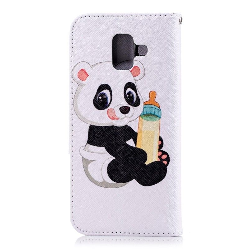 Nahkakotelo Samsung Galaxy A6 Puhelinkuoret Vauvan Panda