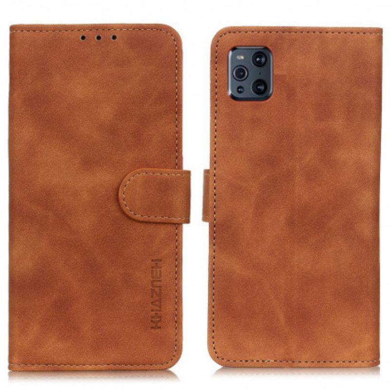 Kotelot Oppo Find X3 Pro Matta Vintage Leather Effect Khazneh