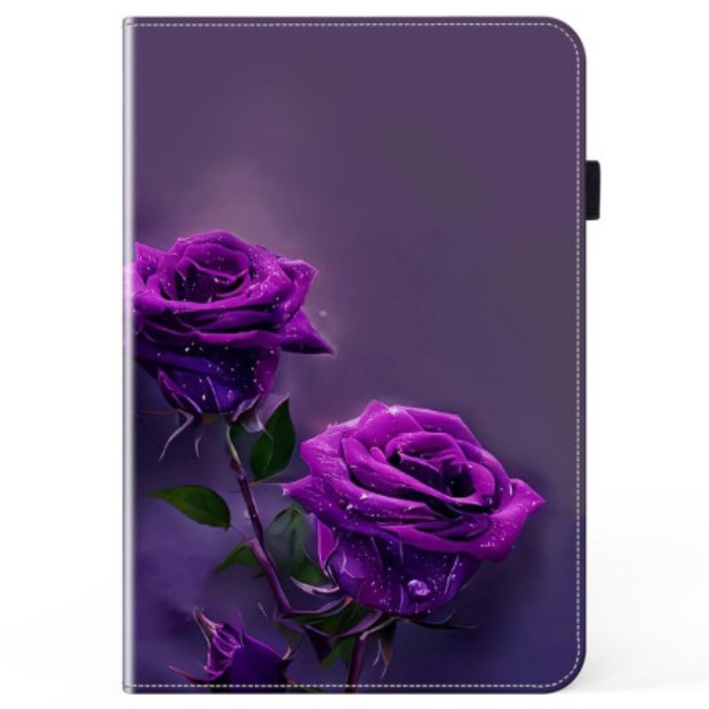 Kotelot iPad Pro 13 (2024) Purppurat Ruusut