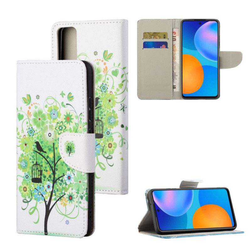 Flip Case Huawei P Smart 2021 Kukkiva Puu