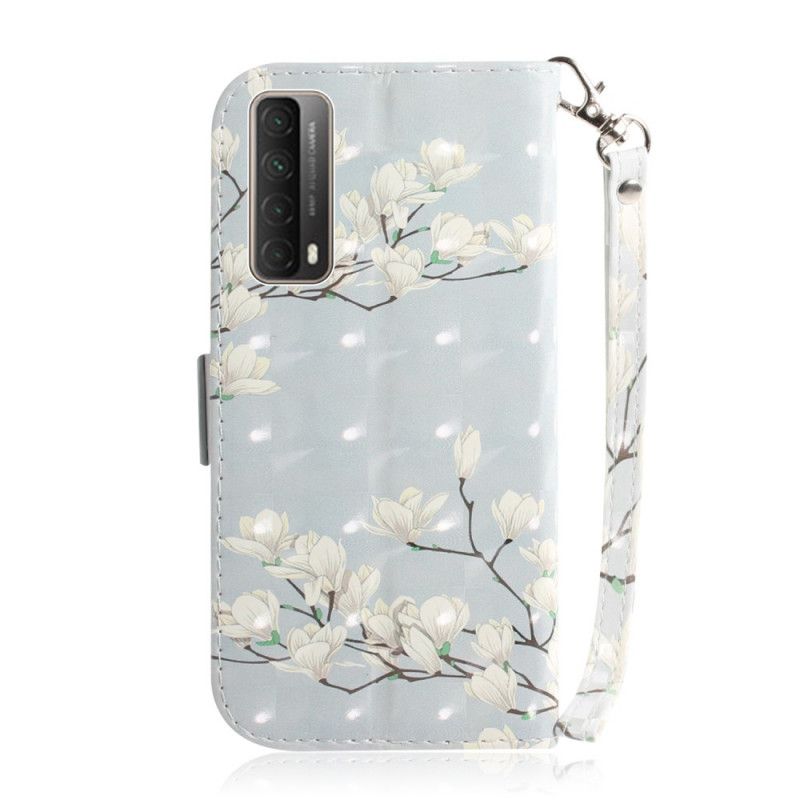 Flip Case Huawei P Smart 2021 Kukkiva Puu. Jossa On Remmi