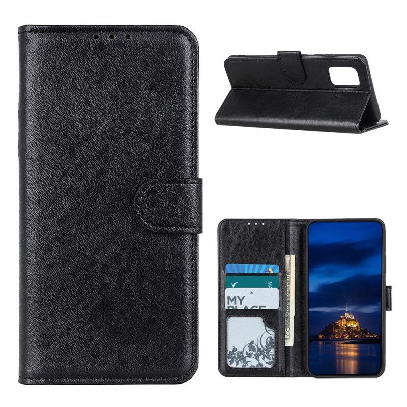 Flip Case Huawei P Smart 2021 Punainen Musta Kuvioitu Tekonahka