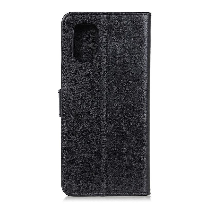 Flip Case Huawei P Smart 2021 Punainen Musta Kuvioitu Tekonahka