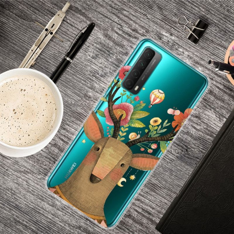 Kuori Huawei P Smart 2021 Läpinäkyvä Kukallinen Peura