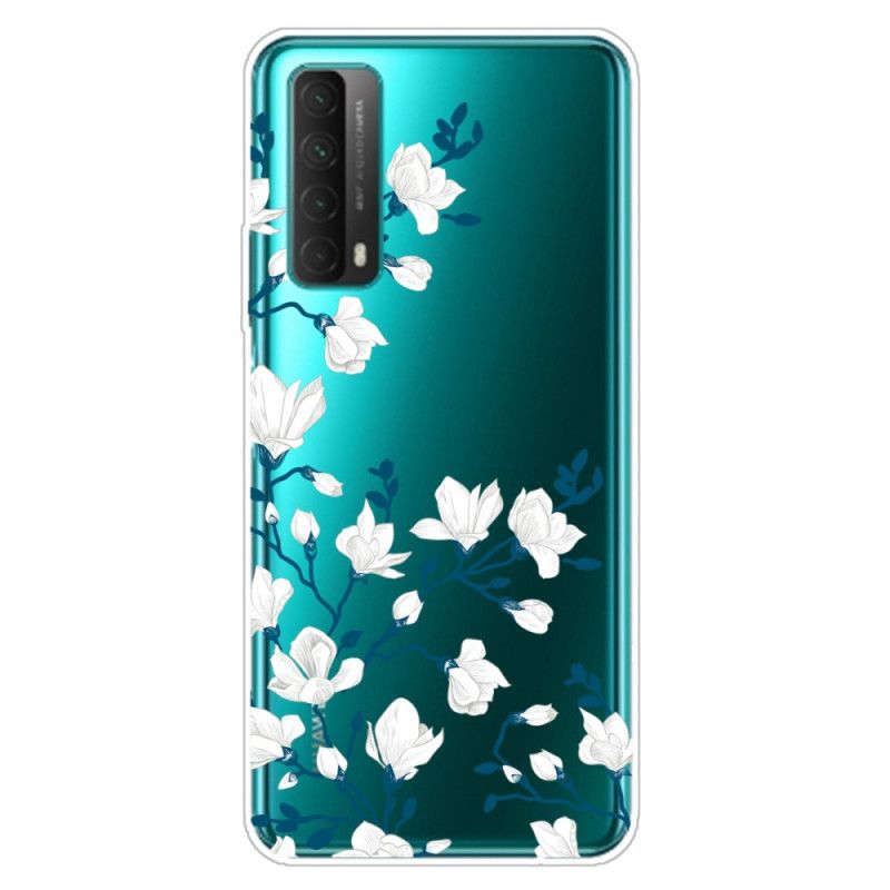 Kuori Huawei P Smart 2021 Valkoiset Kukat