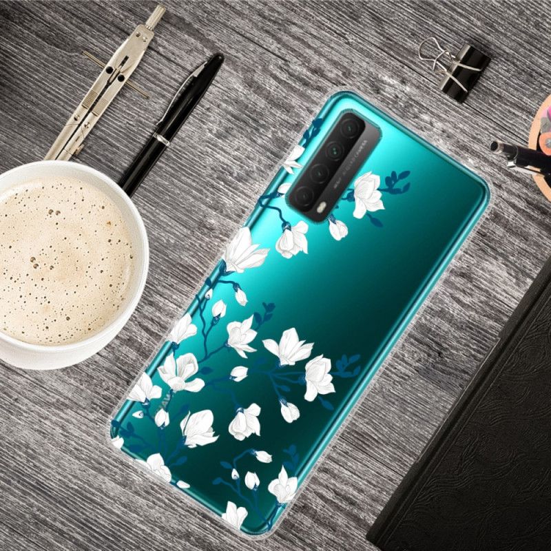 Kuori Huawei P Smart 2021 Valkoiset Kukat