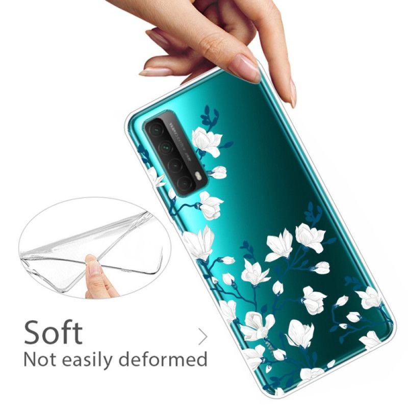 Kuori Huawei P Smart 2021 Valkoiset Kukat