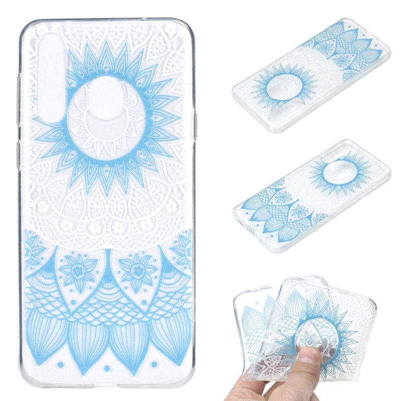 Case Kuoret Huawei Y6p Vaaleansininen Vaaleanpunainen Puhelinkuoret Läpinäkyvä Värikäs Mandala