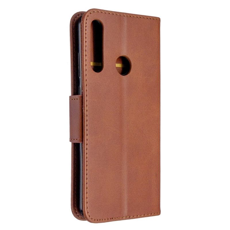 Flip Case Huawei Y6p Harmaa Musta Sileä Vino Läppä