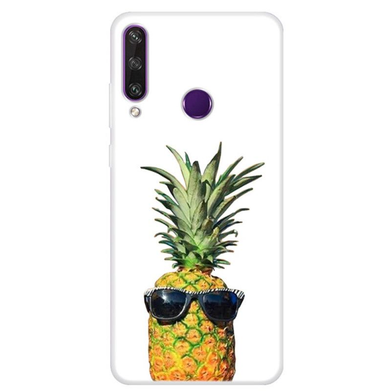 Kuori Huawei Y6p Läpinäkyvä Ananas Lasilla