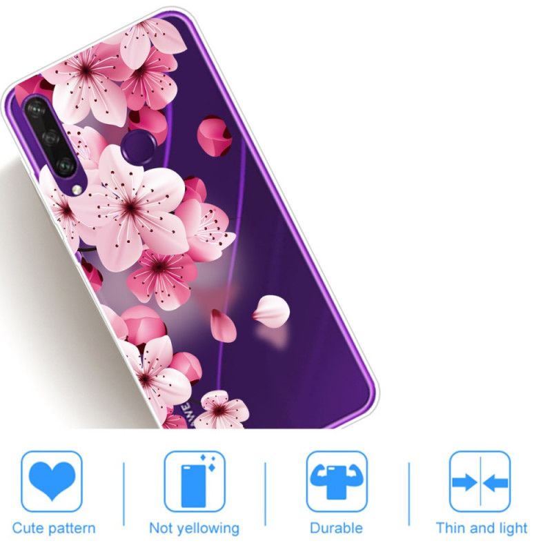 Kuori Huawei Y6p Vaaleanpunainen Magenta Palkkio Kukka Suojakuori