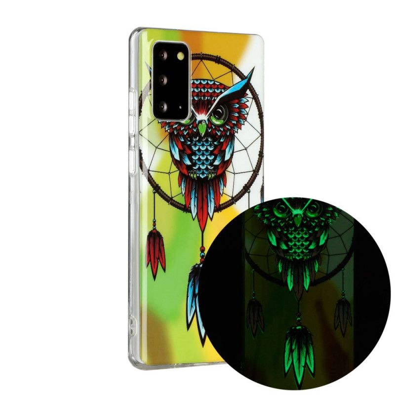 Case Kuoret Samsung Galaxy Note 20 Puhelinkuoret Fluoresoiva Pöllö Unisieppari