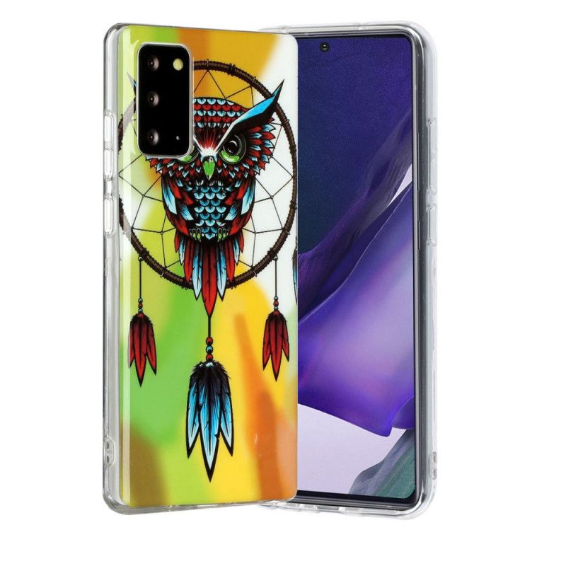 Case Kuoret Samsung Galaxy Note 20 Puhelinkuoret Fluoresoiva Pöllö Unisieppari