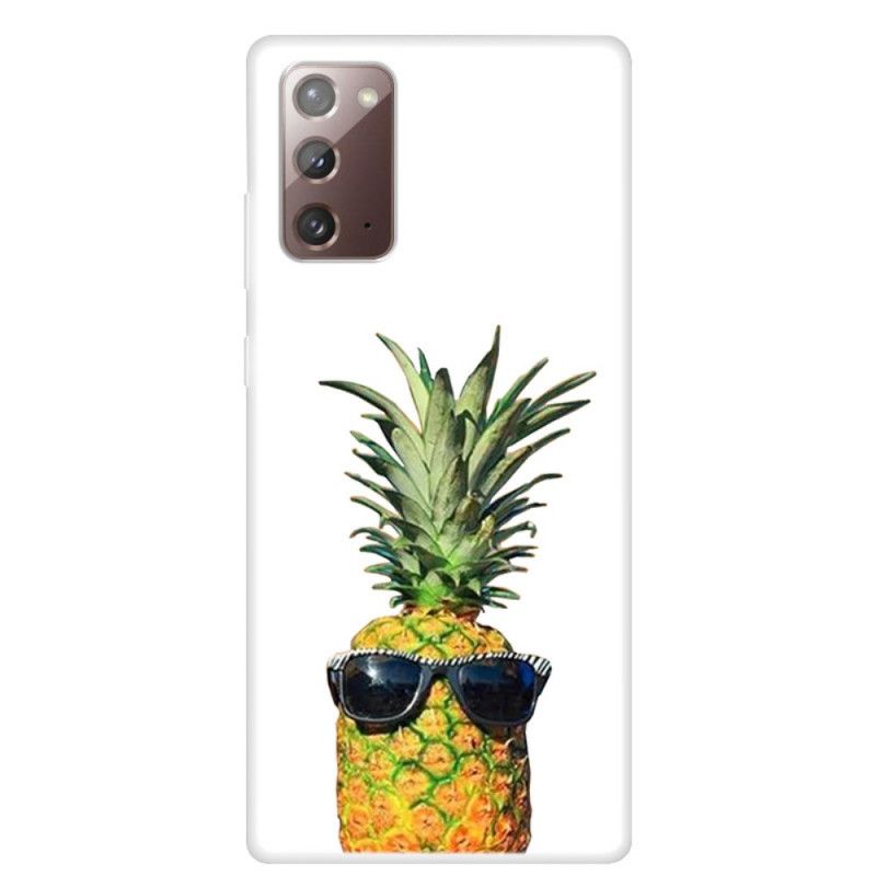 Kuori Samsung Galaxy Note 20 Läpinäkyvä Ananas Lasilla Suojakuori