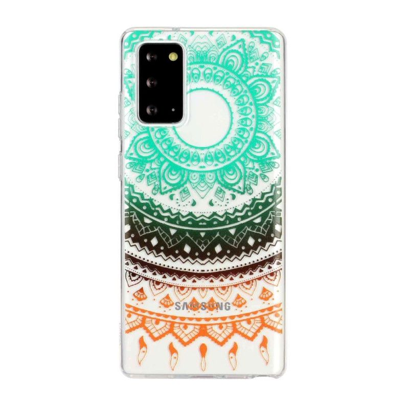 Kuori Samsung Galaxy Note 20 Läpinäkyvä Värikäs Mandala Suojakuori