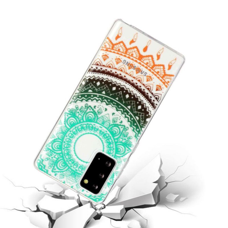 Kuori Samsung Galaxy Note 20 Läpinäkyvä Värikäs Mandala Suojakuori