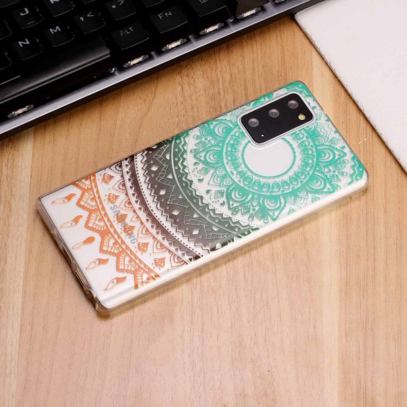 Kuori Samsung Galaxy Note 20 Läpinäkyvä Värikäs Mandala Suojakuori