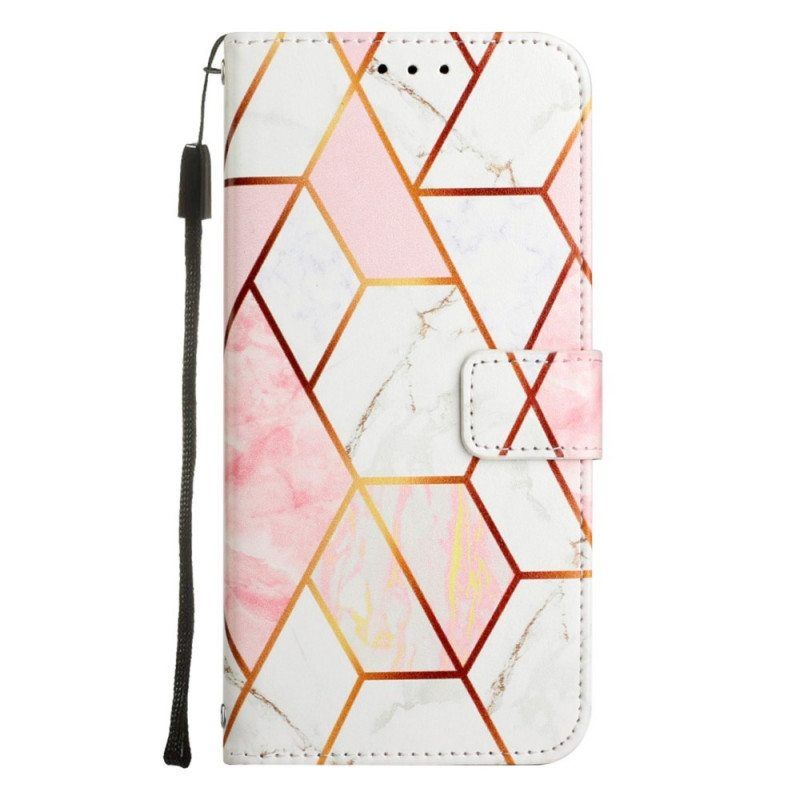 Flip Case OnePlus Nord CE 2 5G Suojaketju Kuori Strip Marble