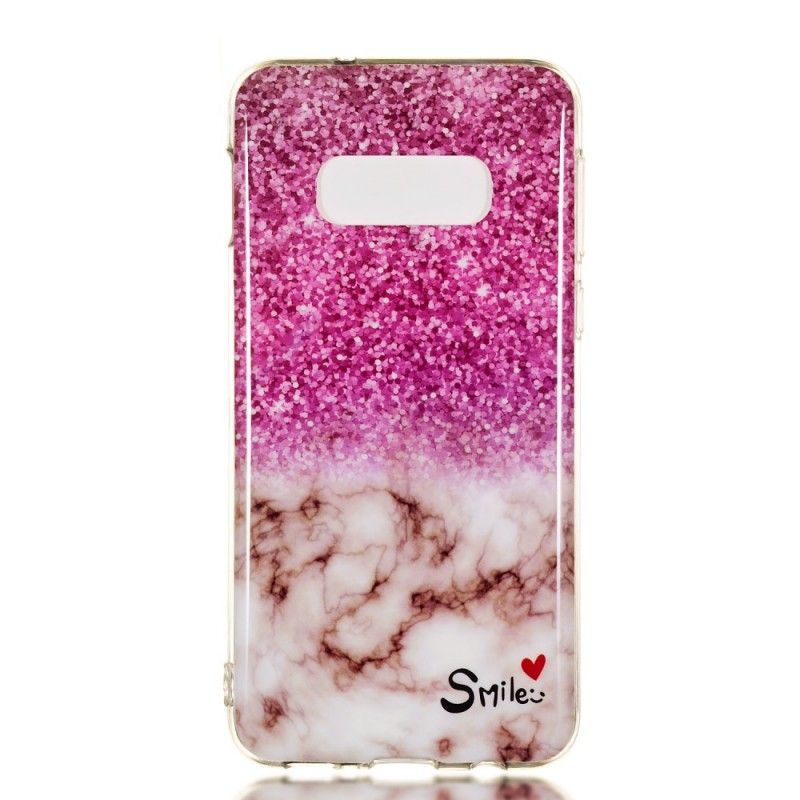 Case Kuoret Samsung Galaxy S10e Puhelinkuoret Marmorinen Kimallus Ja Hymy