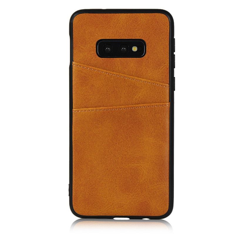 Case Kuoret Samsung Galaxy S10e Tummansininen Punainen Puhelinkuoret Nahkainen Kaksinkertainen Korttikotelo