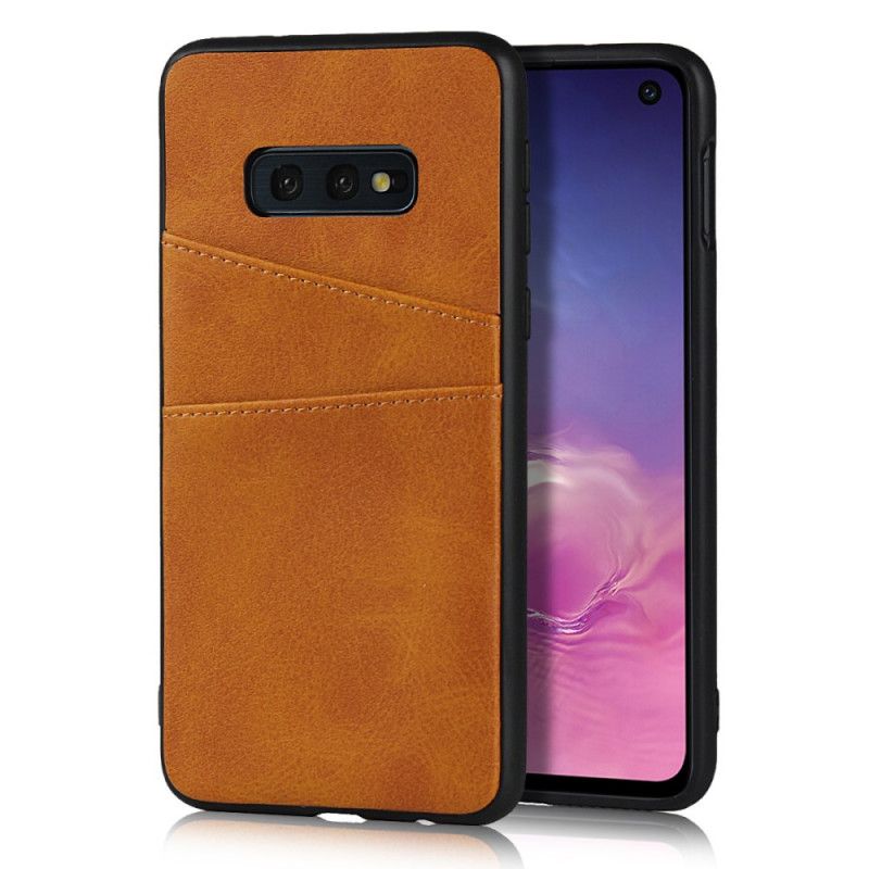 Case Kuoret Samsung Galaxy S10e Tummansininen Punainen Puhelinkuoret Nahkainen Kaksinkertainen Korttikotelo